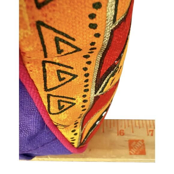 Laurel Burch Fantasticats Purse Shoulder Bag 6 Cats Zip Canvas Wood Bag Charm - Picture 14 of 15